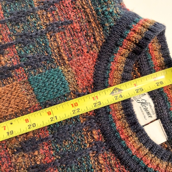 Vtg Maglificio Colorweave Sweater Mens M Wool Mohair Italy Pullover - Picture 7 of 10
